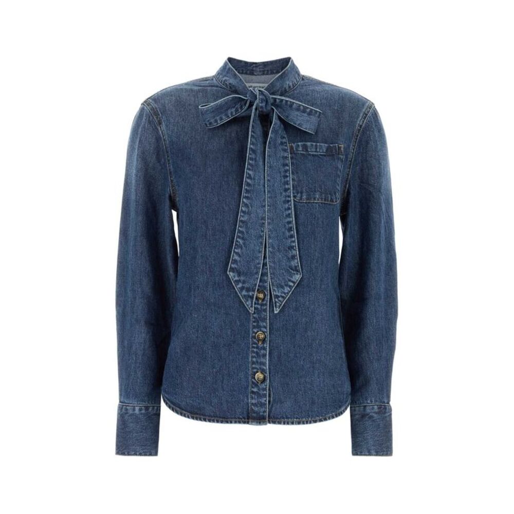 Self Portrait Women Denim Shirt